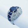 18kt Gold Ring with Certified Sapphires and Diamonds-Model (Univers)