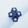 Bague Fiori en Or 18 carats avec Diamants et Saphirs-Modèle (Fiori)