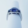bague en Or 18 carats avec Diamants et Saphirs Naturels