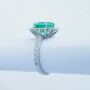 bague en Or 18 carats avec Diamants et Émeraude - (CŒUR)