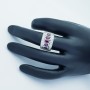bague en Or 18 carats avec Rubis et Diamants Certifiés-Modèle (Scalaire)