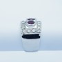 bague en Or 18 carats avec Rubis et Diamants Certifiés-Modèle (Scalaire)