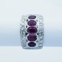 18kt Gold Ring with Certified Rubies and Diamonds - Model (Scalar)