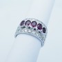 18kt Gold Ring with Certified Rubies and Diamonds - Model (Scalar)