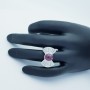 Bague Diamants 1.55 carats et Rubis 2.48 ct-Modelo (Papion)