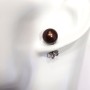 Orecchini in Oro Bianco 18 kt con Perle AUSTRALIA COCOLATE 10-11 mm AAA