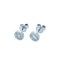 BOUCLES D'OREILLES DIAMANT POINT LUMINEUX en OR 18 carats 0,30 ct Tot. - Motif (Soleil)