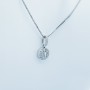 Collier Pendentif en Or Blanc 18kt et Diamants Certifiés-Modèle (Sole)