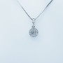 Collier Pendentif en Or Blanc 18kt et Diamants Certifiés-Modèle (Sole)
