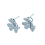 18kt white gold earrings with diamonds 0.75 ct total-model (Daisy)