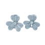 18kt white gold earrings with diamonds 0.75 ct total-model (Daisy)