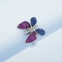 BUTTERFLY ring in 18 kt Gold composition Sapphires Rubies and Diamonds