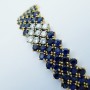 Bracciale in Oro 18 kt con Zaffiri e Diamanti Certificati 22.88 Carati Totali