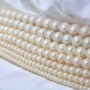 FILO PERLE AKOYA BIANCHE da 4 a 11 mm - Lunghezza 40 cm