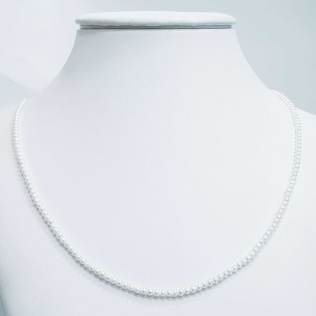 BANDE DE PERLES AKOYA BLANCHES 3 - 3.5 mm Longueur 40 cm
