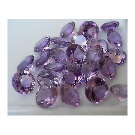 Améthyste brillant cut 2.10 ct 9mm Brésil top COULEUR