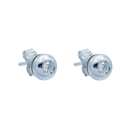 Light point earrings in gold 18 kt G VS from 0.10 to 1.0 ct-FIRENZE Model (total carat selectable)
