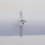 ANELLO SOLITARIO 0,40 CT in ARGENTO RODIATO con DIAMANTE ZIRCONE