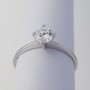 ANELLO SOLITARIO 0,40 CT in ARGENTO RODIATO con DIAMANTE ZIRCONE