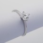 ANELLO SOLITARIO 0,40 CT in ARGENTO RODIATO con DIAMANTE ZIRCONE