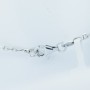18 kt White Gold set with Certified Diamonds and Pearls