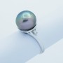 Or Blanc 18 carats serti de Diamants et de Perles Certifiés