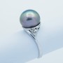 Or Blanc 18 carats serti de Diamants et de Perles Certifiés