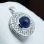 Pendant in 18 kt White Gold with Certified Gems - Model (Omicron)