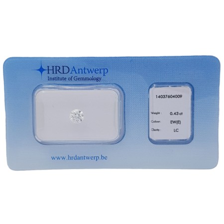 DIAMOND CERTIFIED HRD 0.43 IF E - REP.14037604009
