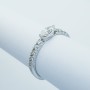 Anello in Oro 18 kt con Diamanti Certificati - Modello (Navetta)