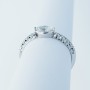 Anello in Oro 18 kt con Diamanti Certificati - Modello (Navetta)