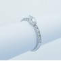 Anello in Oro 18 kt con Diamanti Certificati - Modello (Navetta)