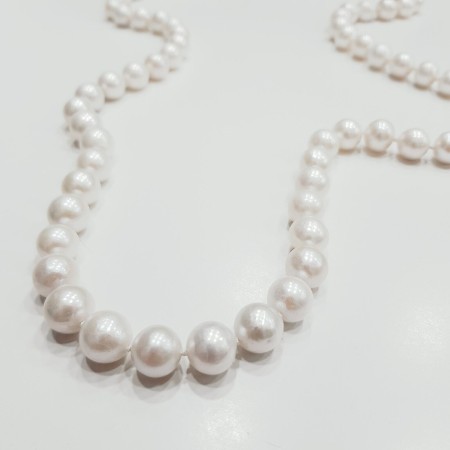 COLLANA PERLE AKOYA BIANCHE da 9 - 9.5 mm - Lunghezza Selezionabile