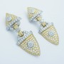 Boucles d'oreilles en or 18 carats avec diamants certifiés 6,95 ct au total - Modèle (Arrow)