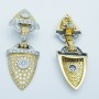 Orecchini in Oro 18 kt con Diamanti Certificati 6.95 ct Tot. - Modello (Freccia)