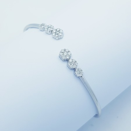 Bracelet en or blanc 18 carats et diamants 0,68 ct total - Modèle (Magic)