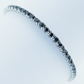 TENNIS BRACELET in 18 kt GOLD with CERTIFIED DIAMONDS 9.15 ct Totals