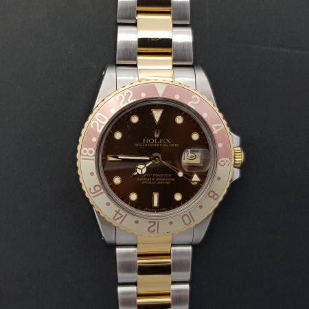 Rolex GMT-Master 40mm Tiger eye Très bon état acier et or Diam1007
