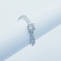 18kt Gold Ring with Certified Diamonds - Model (Virgole)