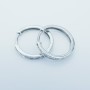 Orecchini Cerchio in Oro Bianco con Diamanti Certificati 0.55 ct Totali