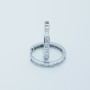 Boucles d'oreilles en or blanc avec diamants certifiés 0,55 ct Total