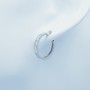 Boucles d'oreilles en or blanc avec diamants certifiés 0,55 ct Total
