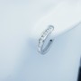 Orecchini Cerchio in Oro Bianco con Diamanti Certificati 0.27 ct Totali