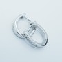 Orecchini Cerchio in Oro Bianco con Diamanti Certificati 0.27 ct Totali