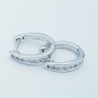 Orecchini Cerchio in Oro Bianco con Diamanti Certificati 0.27 ct Totali
