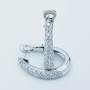 White Gold Hoop Earrings with Certified Diamonds 0.66 ct Total