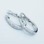 White Gold Hoop Earrings with Certified Diamonds 0.66 ct Total