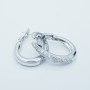 White Gold Hoop Earrings with Certified Diamonds 0.66 ct Total