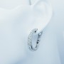White Gold Hoop Earrings with Certified Diamonds 0.66 ct Total