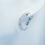 White Gold Hoop Earrings with Certified Diamonds 0.66 ct Total